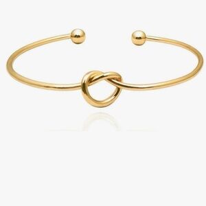 Gold 18k Love knot bangle bracelet non tarnish